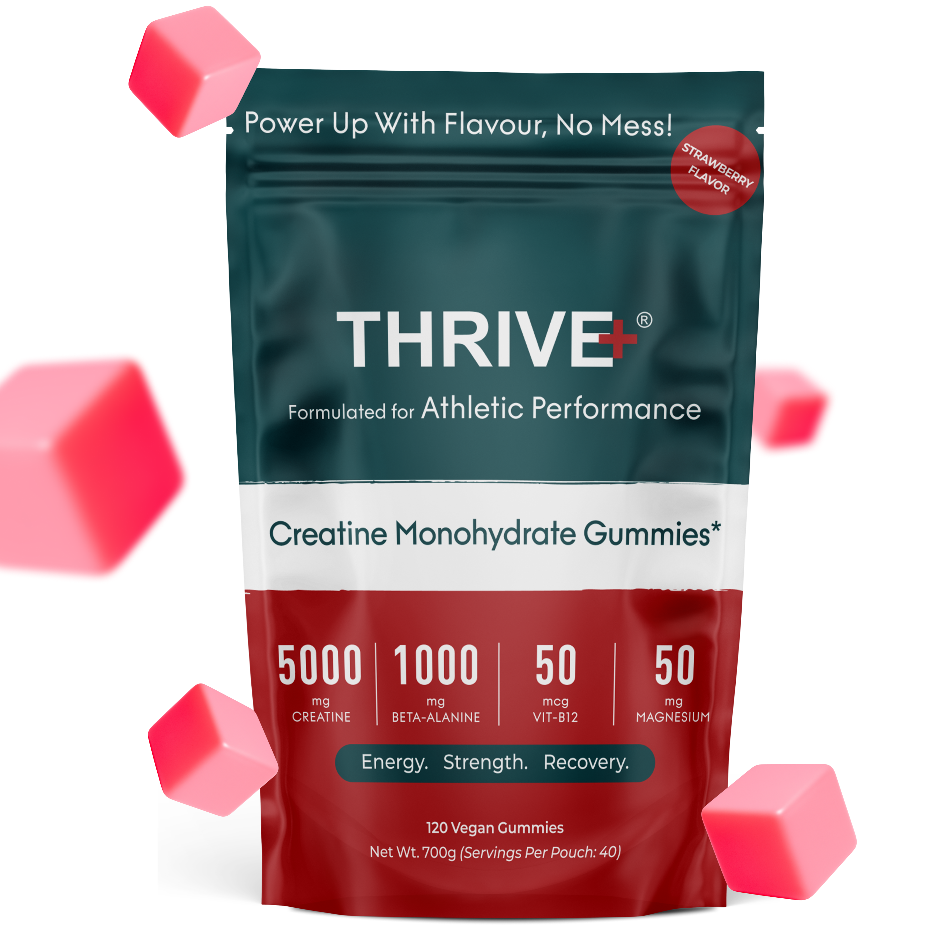 THRIVE+ Strawberry Creatine Monohydrate Gummies
