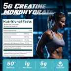 THRIVE+ creatine gummies nutrition facts with 5g creatine