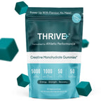 Package of THRIVE Creatine Monohydrate Gummies with blue and white design