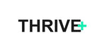 Logo of 'THRIVE+' with a green plus sign on a white background